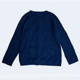 ラウンドネックワッフルカーディガン/DAMP ROUND-NECK WAFFLE CARDIGAN_NAVY