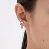 ドロップチェーンレイヤードイヤーカフ/Drop chain layered earcuff
