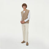 BUTTONS KNIT VEST_MOCHA (6612831010934)