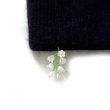 Drop White Flower Beads Beanie [Angora Black]