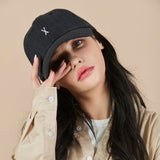 Varzar Logo Over Fit Denim Ball Cap Black