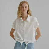 ストリング コットン ブラウス / String cotton blouse
