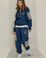 GRANNY SQUARE SWEATPANTS NAVY (6691425812598)