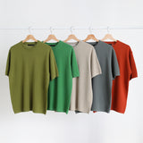 ロエミニマルリネンラウンド半袖ニット/Roe Minimal Short-Sleeved Linen Round Knitwear (9 colors)