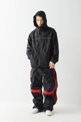 ラウンドラインフーデッドジャケット/BSR2223FWJK045 ROUND LINE HOODED JACKET BLACK