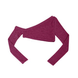 ワンショルダークロップニット / ONE SHOULDER CROP KNIT #MAGENTA