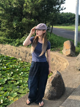 リコッタUネックスリムコットンT