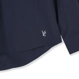 VZロゴビックオーバーフィットナイロンワークシャツネイビー/VZ Logo Big Over Fit Nylon Work Shirt Navy (6683367014518)