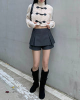 Pleated pants skirt