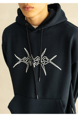 MASS THORN DESTROYED HOODIE MFHHD004-NV