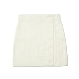 スモールチェリーボタンニットスカート／SMALL CHERRY BUTTON KNIT SKIRT [CREAM]