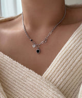bru キッチブラックハートシックヒップネックレス/bru Kitchi Black Heart Chic Hip Necklace