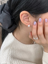 [92.5silver]コットンパールピアス