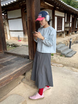 スウェイナイロンスリットスカート