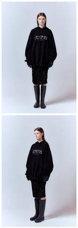テンパスベーシックフーディ/TEMPUS BASIC HOODIE [BLACK]