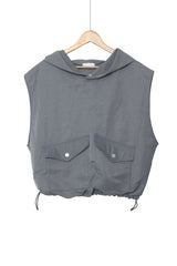 ワシショフードポケットベスト / WASHIHO hooded pocket vest