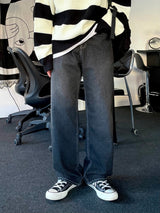 バルカンワイドデニムパンツ/BALCAN WIDE BLACK DENIM PANTS(ONE COLOR)