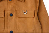 Suede wide pocket jacket - Camel (4622119534710)