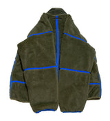 Line taping faux fur mustang (Khaki) (6641877581942)