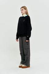 STRING CARGO POCKET PANTS [CHARCOAL]