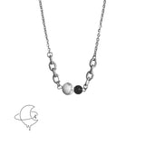 Black Marble Gemstone Necklace