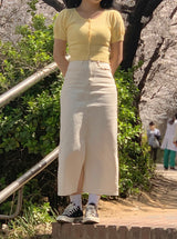 イージーコットンロングスカート / Easy Cotton Long Skirt (3 colors)