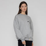 [UNISEX]Black odd flower embroidery sweatshirt
