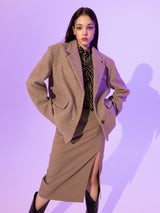 Fantasia Corset Wool Jacket (BEIGE)
