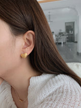 ハートマットピアス / [925silver] Lithumb heart matte earrings
