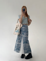 (L/S Collection) Annual Ring Lace Skirt