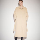 バルマカンボウクルコート / Balmacaan boucle coat beige