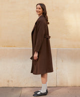 ウールブレンドローブコート/RCH wool blended robe coat brown