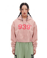 939ロゴクロップフード / 939 LOGO CROP HOOD (PINK)