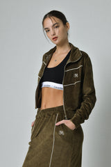 ベルベッドスカート/velvet skirt (brown)