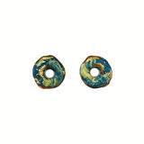 Ceramic Doughnut Marbling earring (atypical) (6642403246198)