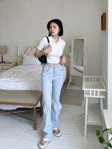 ロングブーツカットデニムパンツ / no.2301 Long Bootcut Light Blue Pants