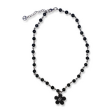 BLACK DAISY NECKLACE (6652492251254)