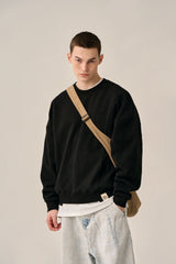 REVERSE PATTERN SWEATSHIRT-BLACK