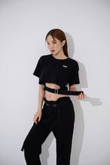 スクエア バックル ショート スリーブ Tシャツ / TOP(9367) Square Buckle Short Sleeve T
