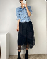 ピンタックライトブルーデニムジャケット/PINTUCK LIGHT BLUE DENIM JACKET [6066]