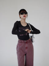 カットクロップTシャツ / Cut Crop T-shirt (3color)