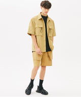 SIDE FLAP POCKET SHORTS (KHAKI) (6585208832118)