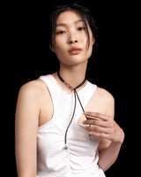 LOOF TIE NECKLACE BLACK