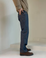 ファストげレイファブリックワイドデニムジーンズ / fast grey fabric wide denim jeans 2color