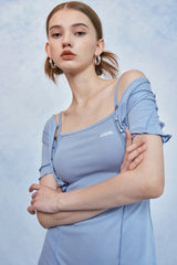 HIDE Lettuce Edge Line Dress (Sky Blue) (6570971168886)