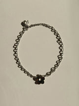 フローラルチェーンネックレス/floral chian necklace - slver