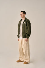 VINTAGE WASHED RIDER JACKT-KHAKI