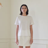 ベーシックハーフスリーブTシャツ/BASIC HALF SLEEVE T-SHIRT (WHITE)