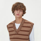 ETHNIC JAQUARD KNIT VEST_BROWN (6610828820598)