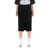 LSD COLLECTION_Destroyed Denim Knit Skirt (6652812525686)